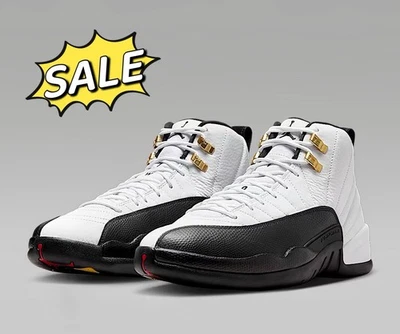 Nike Air Jordan 12 Taxi Blanco Negro CT8013-117 Hombre Talla 8.5-11 Sin Tapa Foto 1 de 4