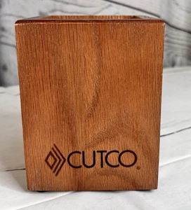 CUTCO Wooden Accessory Kitchen Tool Utensil Holder Organizer Pen Caddy Wood USA - Picture 1 of 8