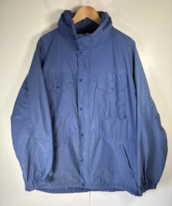 Polo Ralph Lauren Jacke Herren XL Blau Regenmantel Versteckte Rot Kapuze Vintage - Bild 1 von 14