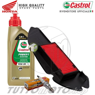 CASTROL + HIFLO Tagliando HONDA SH150 2005 2006 2007 2008 CASTROL Power1 10w30 filtro candela