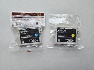 Combo Pack Sealed Genuine Epson 60 Ink TO602 x 1 + TO604 x 1 - Picture 1 of 2