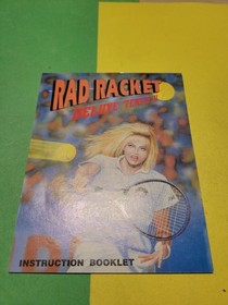 Nintendo NES Instruction Manual Rad Racket Deluxe Tennis II NM
