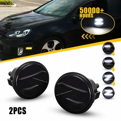 Luz de señal de giro LED blanca secuencial para Nissan 350z Z33 2003-09 U Foto 1 de 4