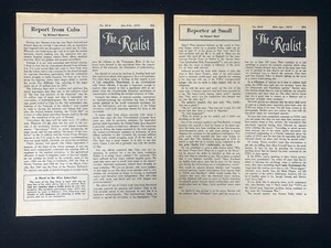 THE REALIST Magazine - Jan to April  1970 - Report from Cuba & Reporter at Small - Imagen 1 de 5