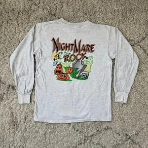 Vintage 90's Halloween football soccer LS t-shirt graphic tee mens medium - Picture 1 of 8
