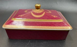 NEIMAN MARCUS CERAMIC PLAYING CARD BOX DISH - MADE IN JAPAN - EUC -FREE SHIPPING - Picture 1 of 8