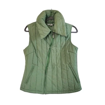 Cutter & Buck Quilted Green Full Zip Warm Winter Puffer Vest, Women's Medium - Image 1 of 4