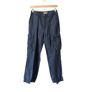 Falconeri Womens Denim Cargo Pockets Jeans Wide Leg Pants Medium Streetwear Chic - Picture 1 of 9