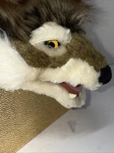 Peluche Folkmanis marioneta de mano lobo gris 18" con dientes envío gratuito - Imagen 1 de 10