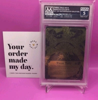 Naruto CCG/TCG- Mana Graded 5 Mod. Play - Three Tails - 2010 S17 1st Ed.... - Image 1 of 4