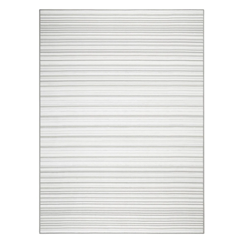 TOWN & COUNTRY BASICS Layne Everwash® Washable Area Rug , Silver/Grey, 5'2"x7'2" - Image 1 of 1