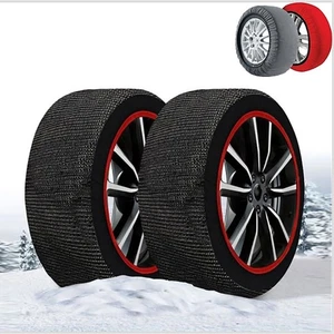 CALZA NEVE OMOLOGATE ITALIA EN 16662-1 2 CALZE AUTO TESSILI PNEUMATICI TAGLIA XL - Imagen 1 de 13