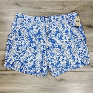 Dockers Swim Shorts Men's 4XB Blue Floral 9" Inseam New - Picture 1 of 7