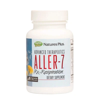 Natures Plus Advanced Therapeutics Aller-7 Rx-Respiration - 60 tampas vegetarianas... - Imagem 1 de 4
