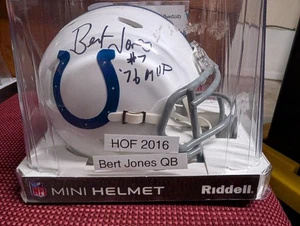 Indianapolis Colts handsigniert signed Mini Helm Coa Bert Jones - Bild 1 von 2