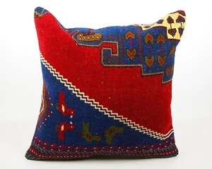 Kilim Pillow Cover Handmade Ethnic Rug Tribal Rustic Lumbar Cushion Cover - Picture 1 of 6