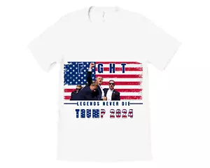 T-Shirt Donald Trump Rallye-Schießen US Support Trump 2024 Unisex Polyester weich - Bild 1 von 4