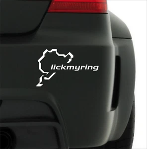 "Lickmyring" Nurburgring Vinyl Bumper Sticker Car RC Decal Sign Body Novelty - Picture 1 of 1