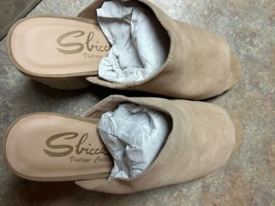 Mujer Sbicca Helena Peep Toe Sandalias Zapato Natural Nuevo con Caja Talla 9 NUEVO Cuero Foto 1 de 4