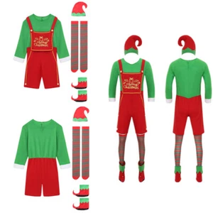 Hombres Adultos Disfraz Navidad Conjunto Cinturón Juego de Rol Body Navidad Vestir - Imagen 1 de 27
