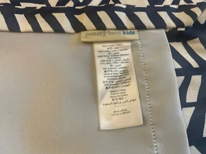 Pottery Barn Kids Blue Stripe Twin Duvet Cover 100% COTTON 44x62 in - Picture 1 of 6