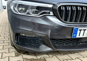 Echt 100% CARBON Flaps passend für BMW Frontaufsatz links & rechts 5er G30 G31 - Picture 1 of 12