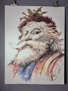 Ramon Santiago, Weihnachtsmann, Weihnachten, St. Nick. Seltener handsignierter Kunstdruck, Ex - Bild 1 von 10