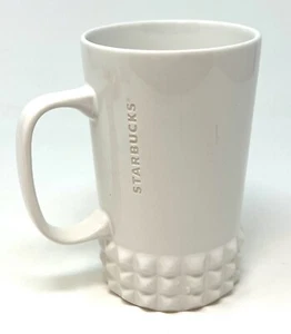 2014 Starbucks 16 fl oz hoch creme Kaffeetasse Nieten Riss Spiegel Look - Bild 1 von 6