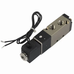 4V110-06 2 Position 5 Way  Outlet Electromagnetic Solenoid Valve w Cable✦Kd - Picture 1 of 2