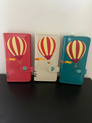 Wallet - Shag Wear Large Wallet w/Zipper Pocket Hot Air Balloon, EIffel Tower - Image 1 of 4
