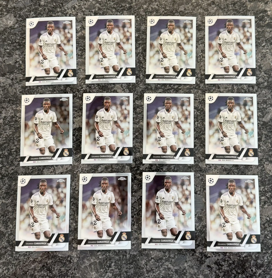 LOT (12) 2022-23 Topps Chrome UEFA Club Competitions EDUARDO CAMAVINGA #12 Cards - Image 1 of 2