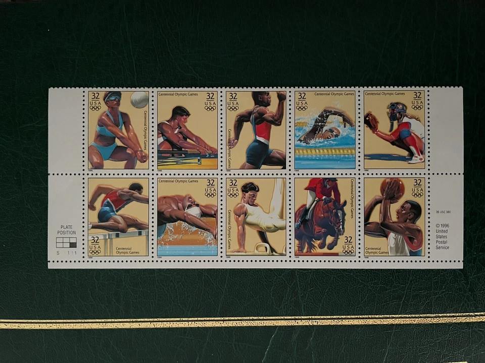 SFSTAMPS US Scott 3068 Atlanta Olympic Games Bottom Block of 10 Stamps MNH 1996 - Image 1 of 1