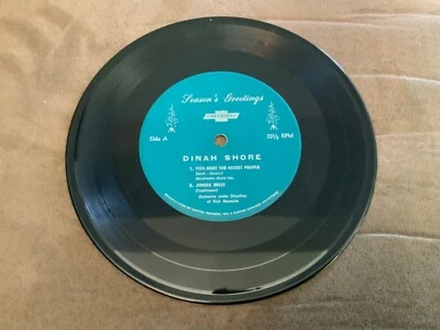 Dinah Shore Season's Greetings Your Chevy Dealer Record 45 Single Chevrolet 1960 - Image 1 of 2