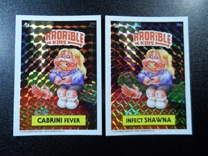 SP Foil Cabin Fever Eli Roth Horrorible Kids 2 Card Set Garbage Pail Kids Spoof