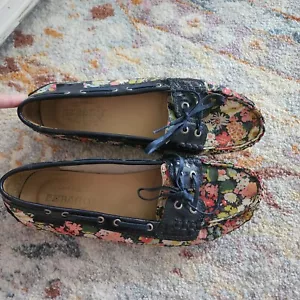 SEBAGO Women's Size 9.5 M Bala Thorpe Floral Textile & Leather Comfort Loafers - Picture 1 of 5