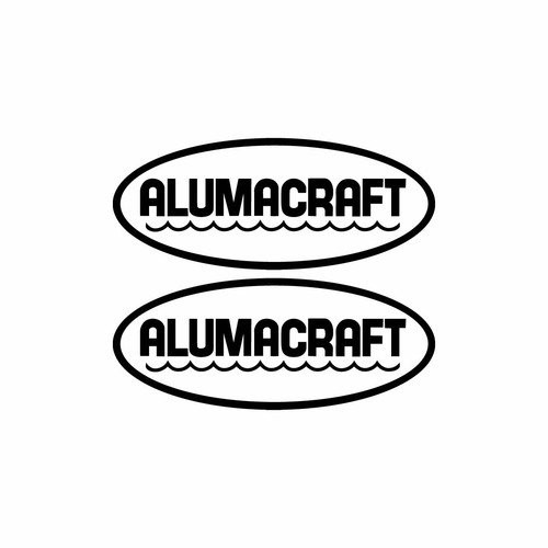 Set of 2 Vintage Alumacraft Boat Decals Stickers 12