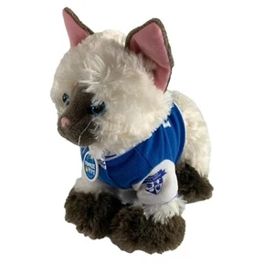 Build a Bear Promise Pet White Brown Cat Transformer Sounds Plush Blue Sweater - Picture 1 of 9