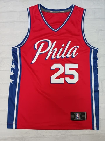Fanatics NBA Philadelphia 76ers Jersey 25 Simmons in Red Size S Cover