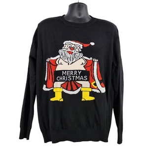 SSLR Merry Christmas Flashing Santa Ugly Christmas Sweater Size Mens XL - Picture 1 of 7