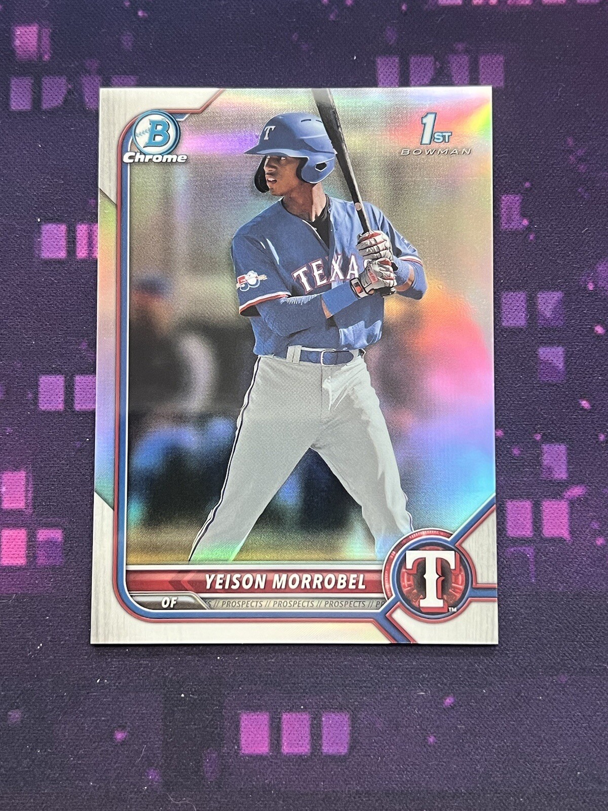 2022 Bowman Chrome YEISON MORROBEL 1st Rookie Refractor 294/499 #BCP-200 Rangers