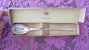 Vintage RODD Silver Plated Drinks Parfait Spoon 18cms VGC in original box 1950s - Picture 1 of 7