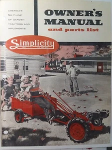 Simplicity V, L-1, F Walk-Behind Garden Tractor & Implement Owner & Parts Manual - Picture 1 of 1