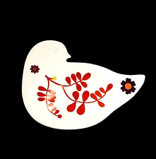 Vintage Melamine/Plastic Bird Dove Spoon Rest Holder or Trinket Dish