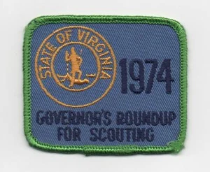 1974 parche de reclutador, resumen del gobernador (Virginia) para exploración, respaldo de tela - Imagen 1 de 1