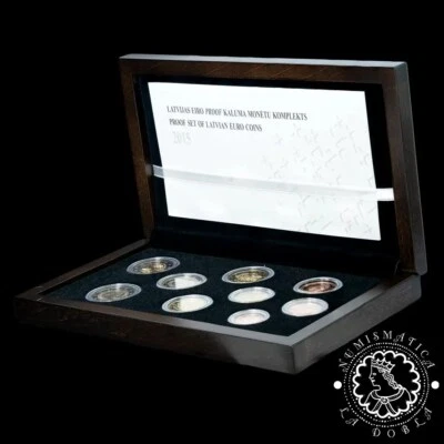 2015 - Estuche EUROSET PROOF - Presidencia UE - LETONIA - Imagen 1 de 4
