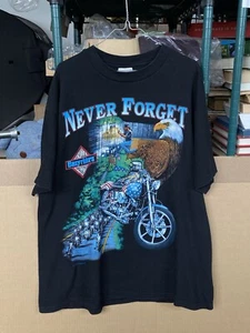 Camisa negra vintage 1995 Easyriders Never Forget Chicago IL Cycle Magazine XL - Imagen 1 de 16