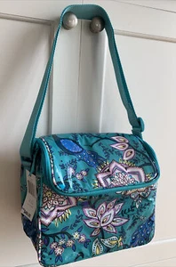 Vera Bradley Stay Cooler Lunch Bag Peacock Garden - Picture 1 of 6