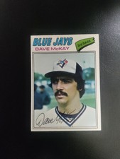 1977 TOPPS BASEBALL CARD # 377 DAVE MCKAY BLUE JAYS 3RD BASEMAN vg read descript