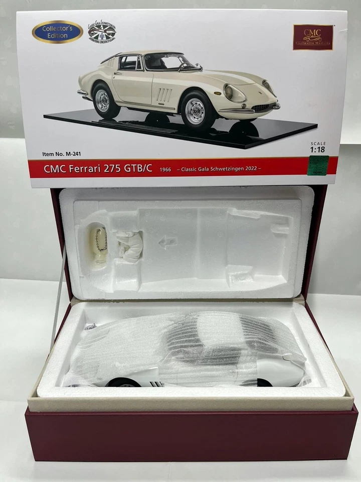 CMC 1/18 - FERRARI 275 GTB/C 1966 BIANCO CLASSIC GALA SCHWETZINGEN 2022 M241 - Immagine 1 di 1