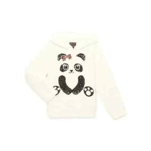 Miss Chievous Girls Sequin Sherpa Pullover -Snow Panda (M) Brand New w/Tags!! - Picture 1 of 2